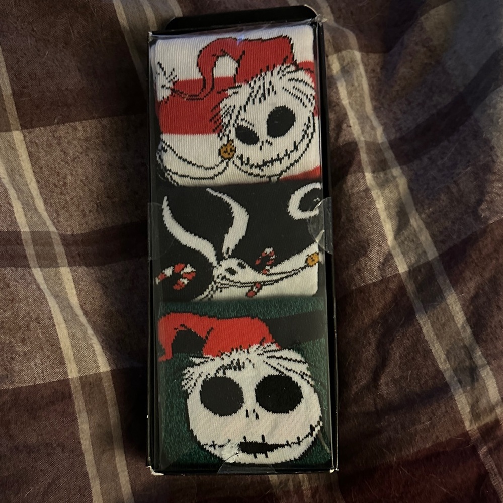 Disney Jack Skellington Socks - Red, Black, Green